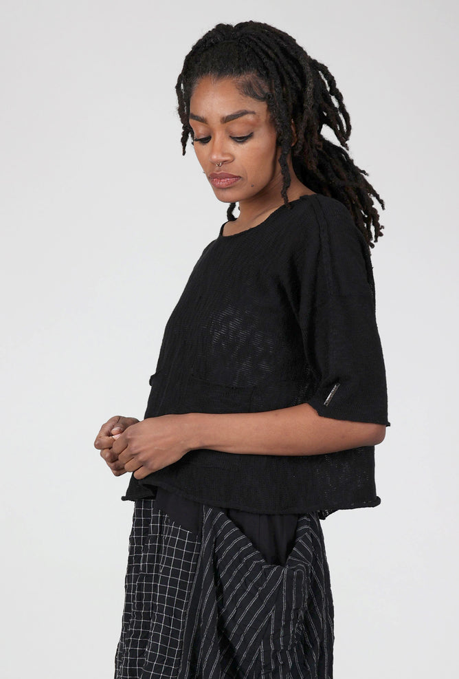 Paper Temples Reverse Sweater, Black