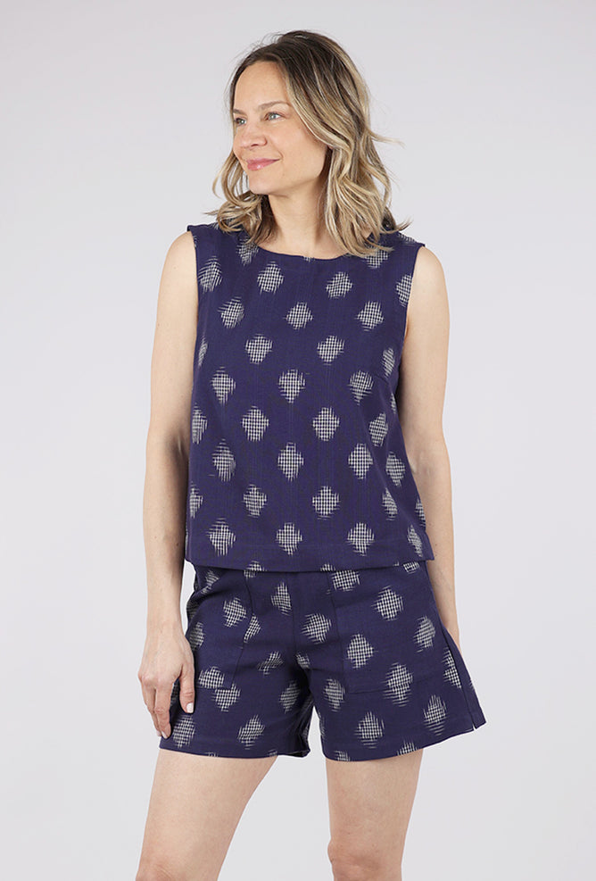 Bibico Pippa Sleeveless Top, Dot Indigo