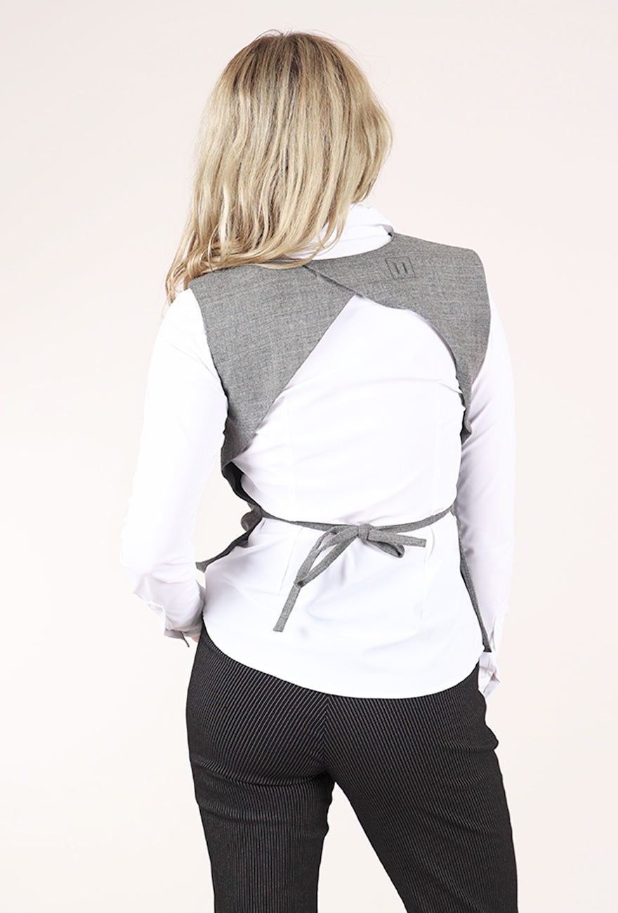 Hannes Roether Modern Pinafore Vest, Gray