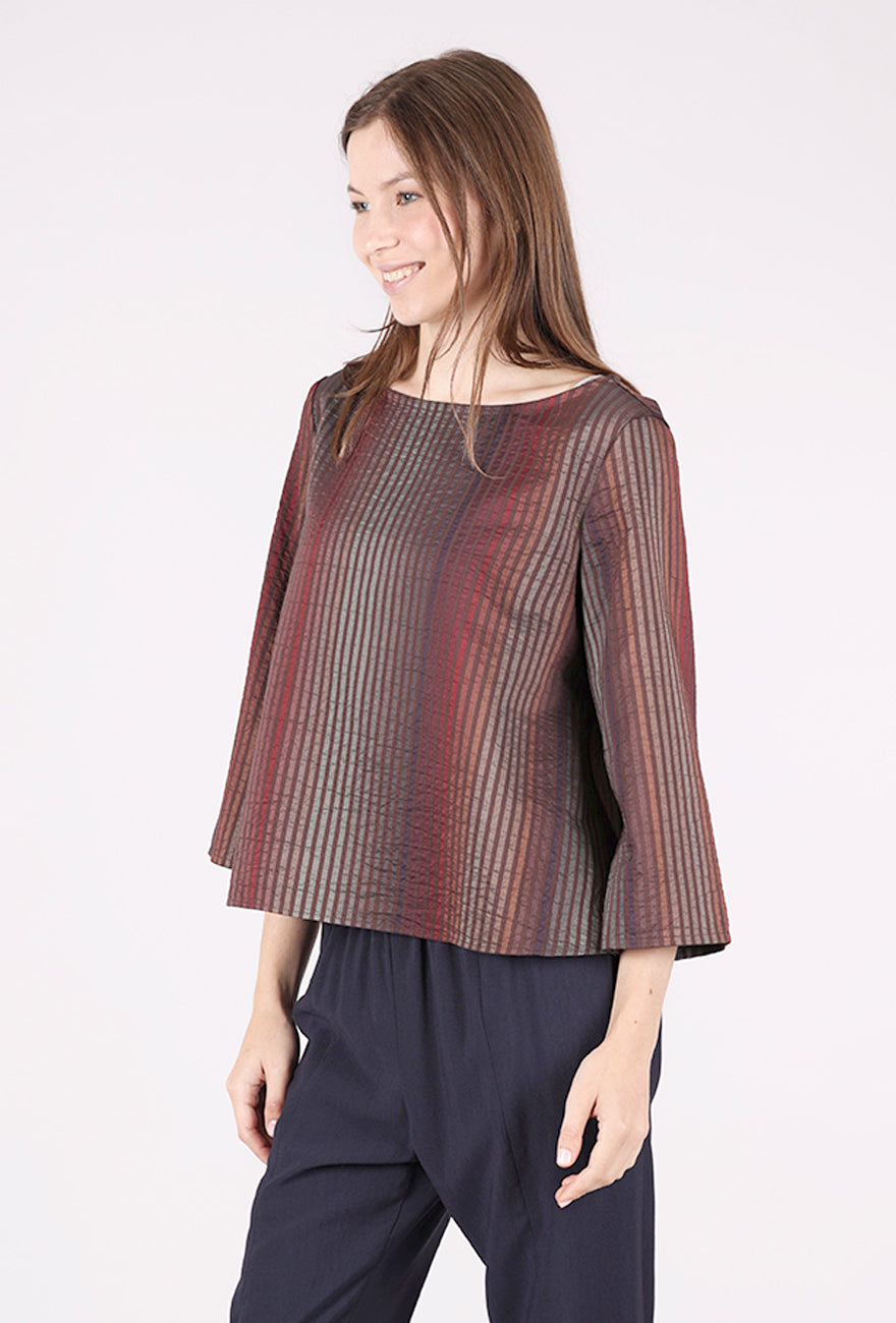 Niche Shimmer Stripe Jupiter Top, Brown