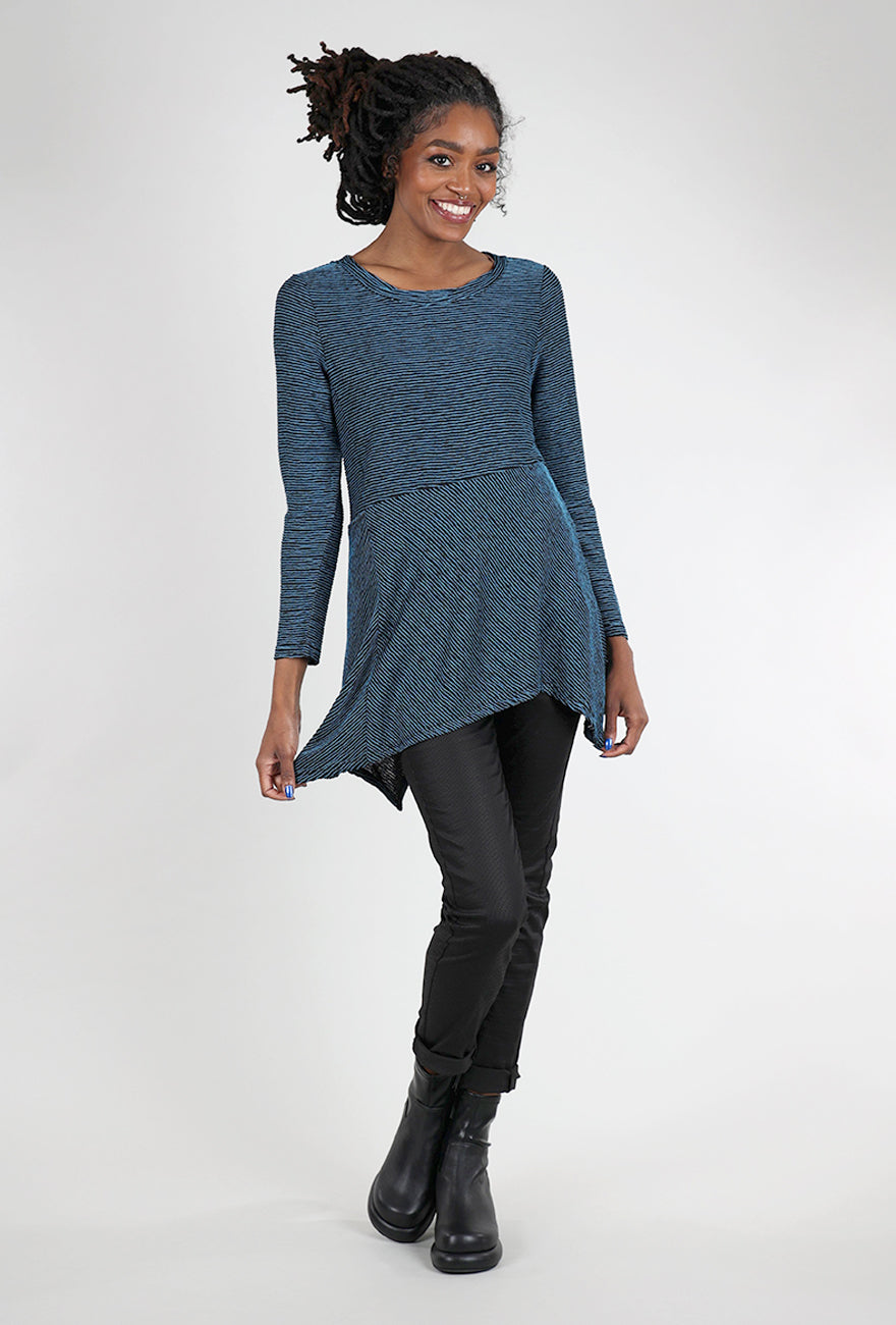 Liv Arty Stripe Asymmetric Top, Ocean