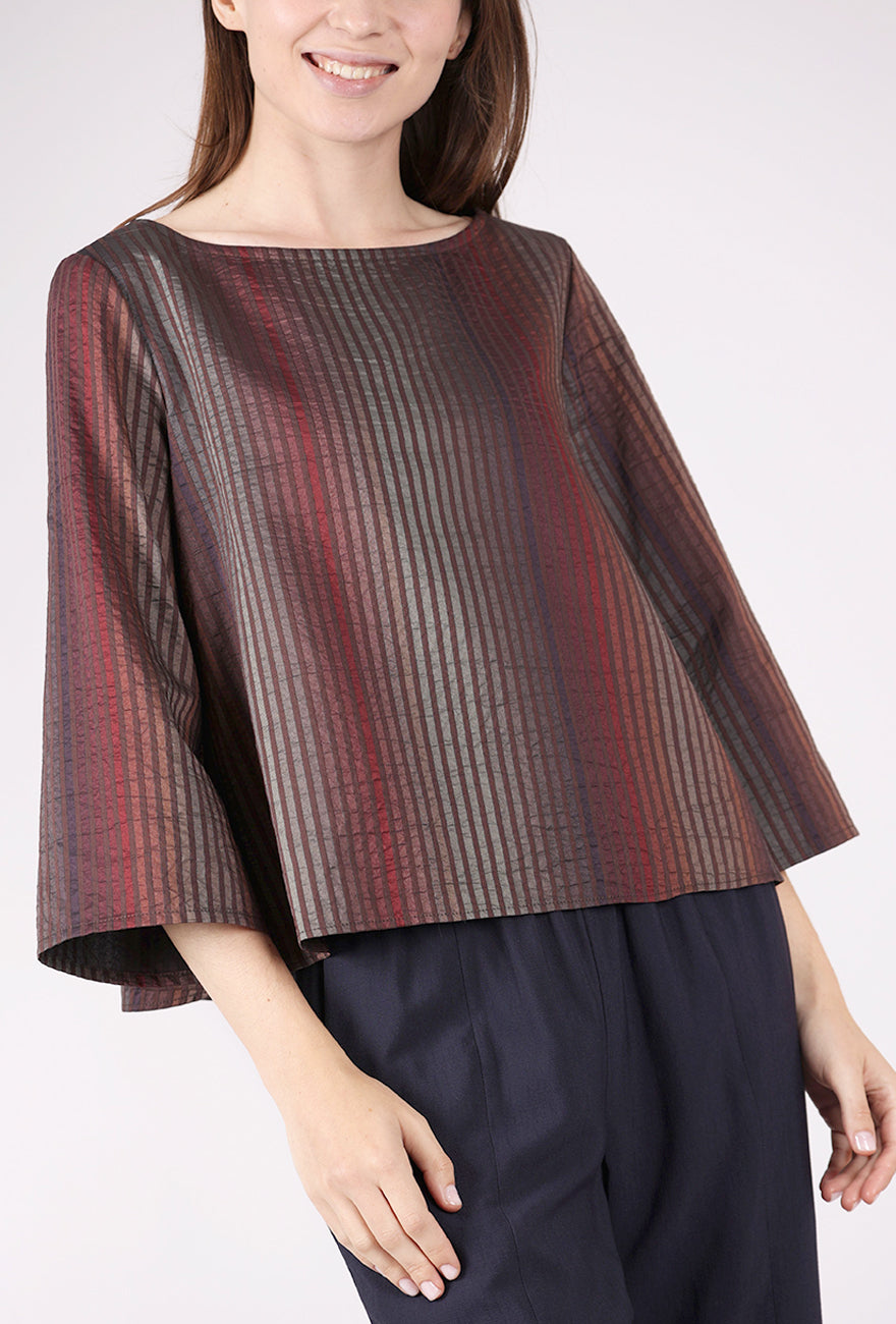 Niche Shimmer Stripe Jupiter Top, Brown
