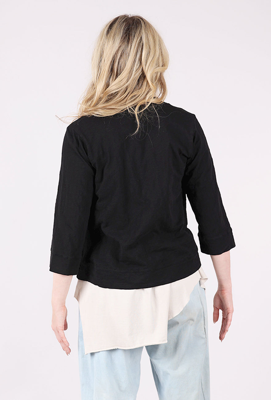 Mododoc Easy 3/4 Sleeve Cardie, Black