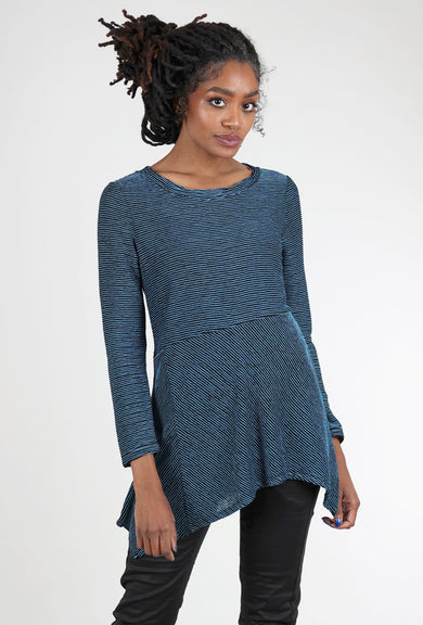 Liv Arty Stripe Asymmetric Top, Ocean