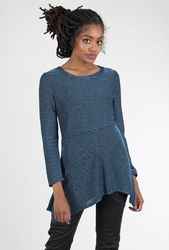 Liv Arty Stripe Asymmetric Top, Ocean