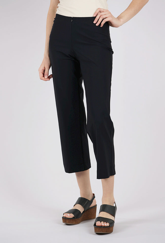 Porto Jet Jersey Crop Traveler Pant, Black