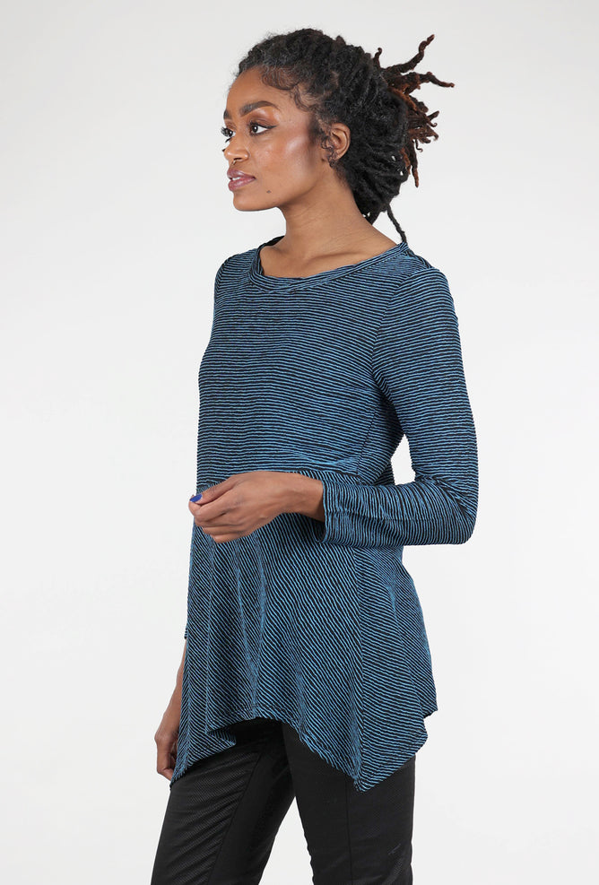 Liv Arty Stripe Asymmetric Top, Ocean