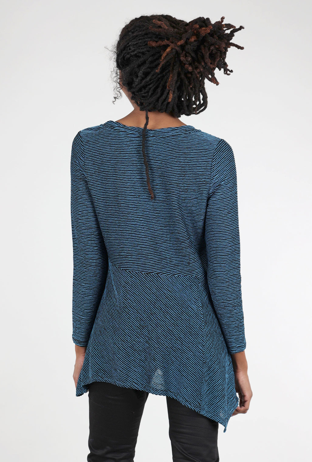 Liv Arty Stripe Asymmetric Top, Ocean