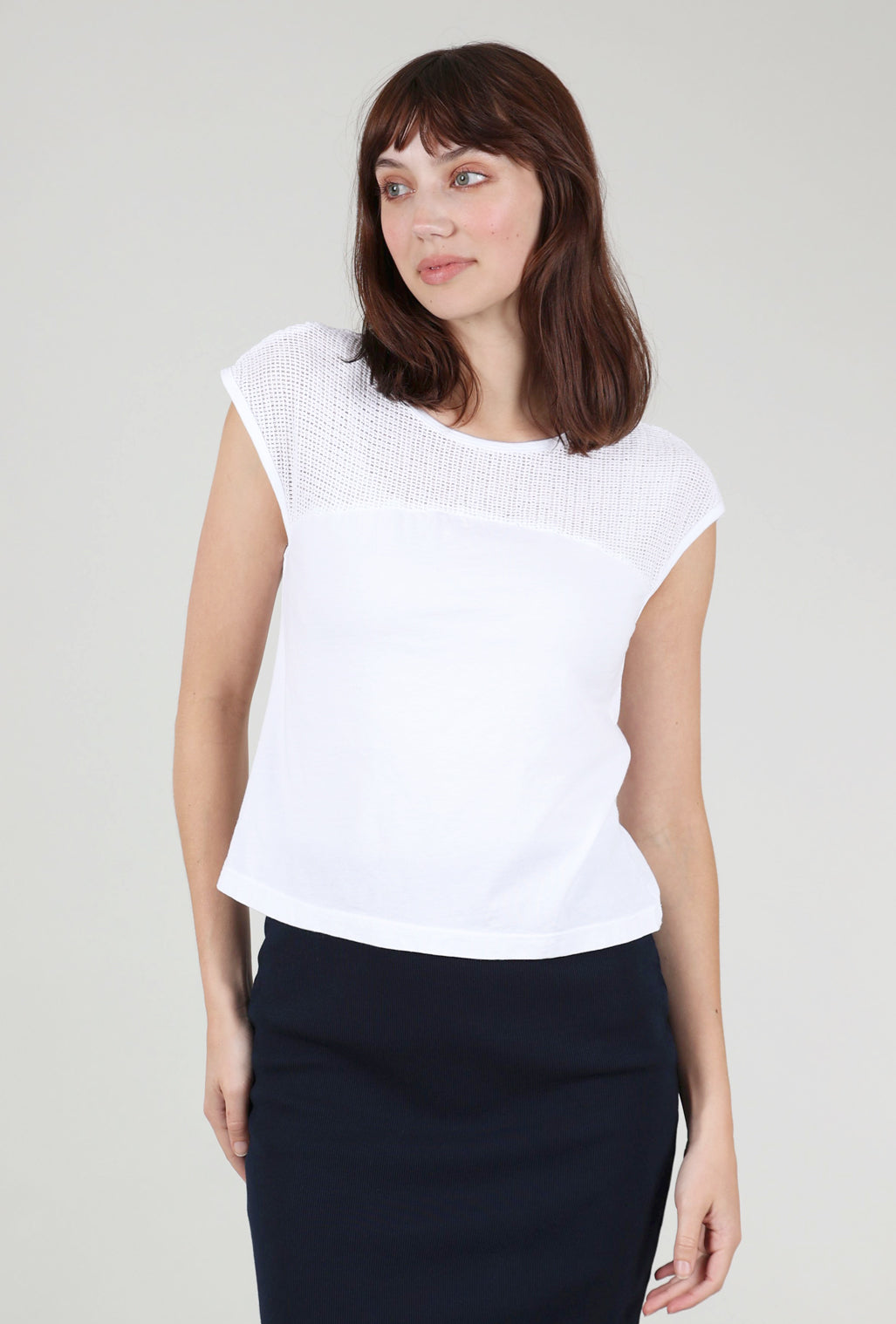 Prairie Underground Mesh Bobby Top, White