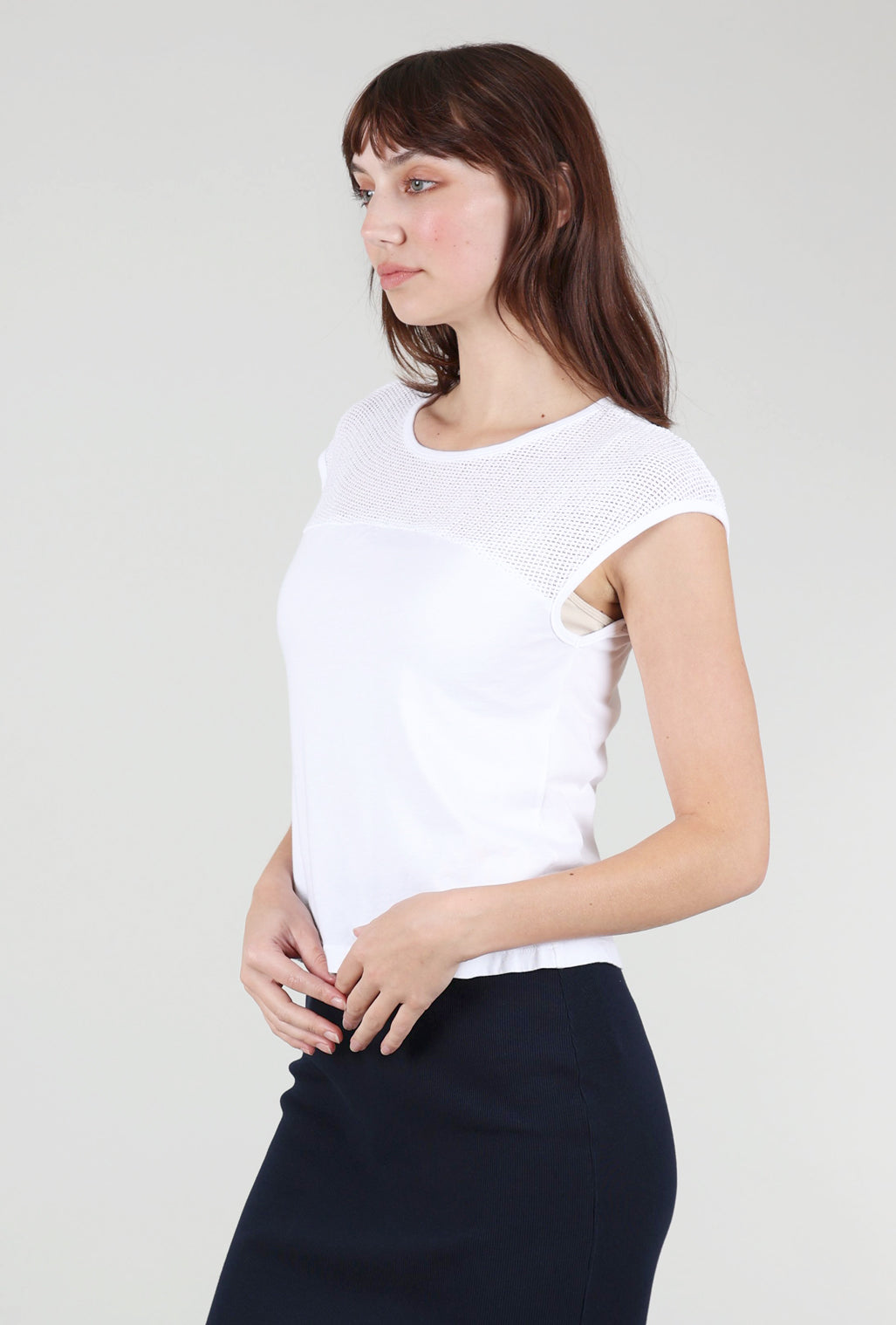 Prairie Underground Mesh Bobby Top, White