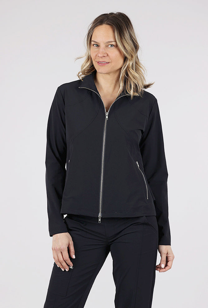 Peace of Cloth Tech Alex Peplum Back Jacket, Navy