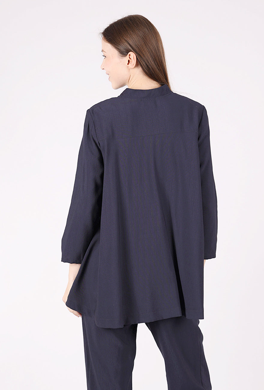 Niche Rayon Particle Blouse, Navy