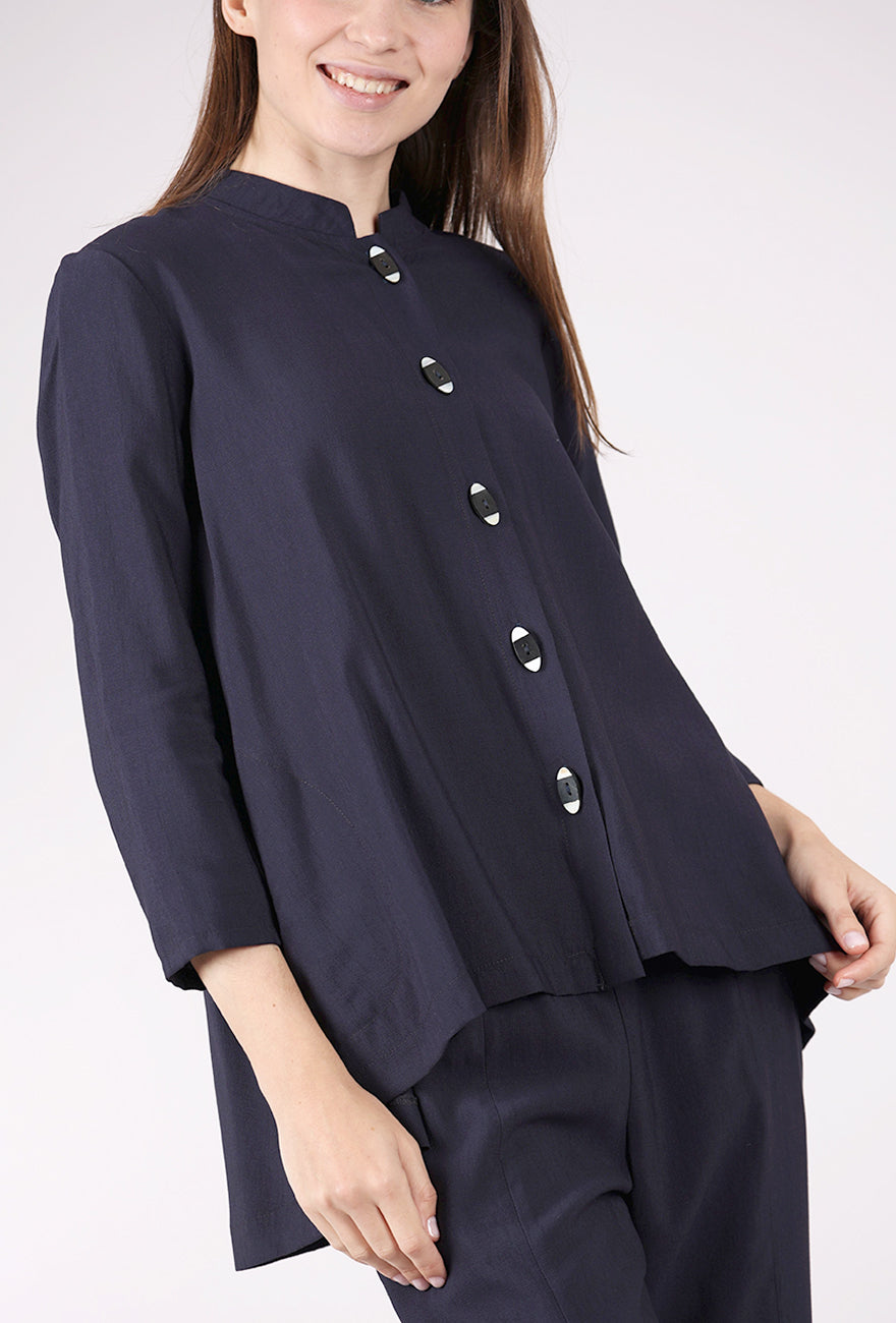 Niche Rayon Particle Blouse, Navy