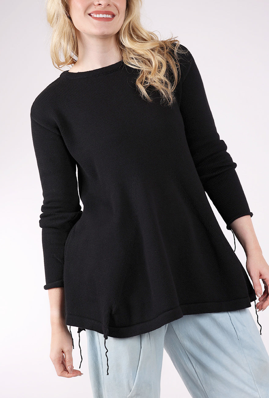 Stitch Knit Sweater, Black
