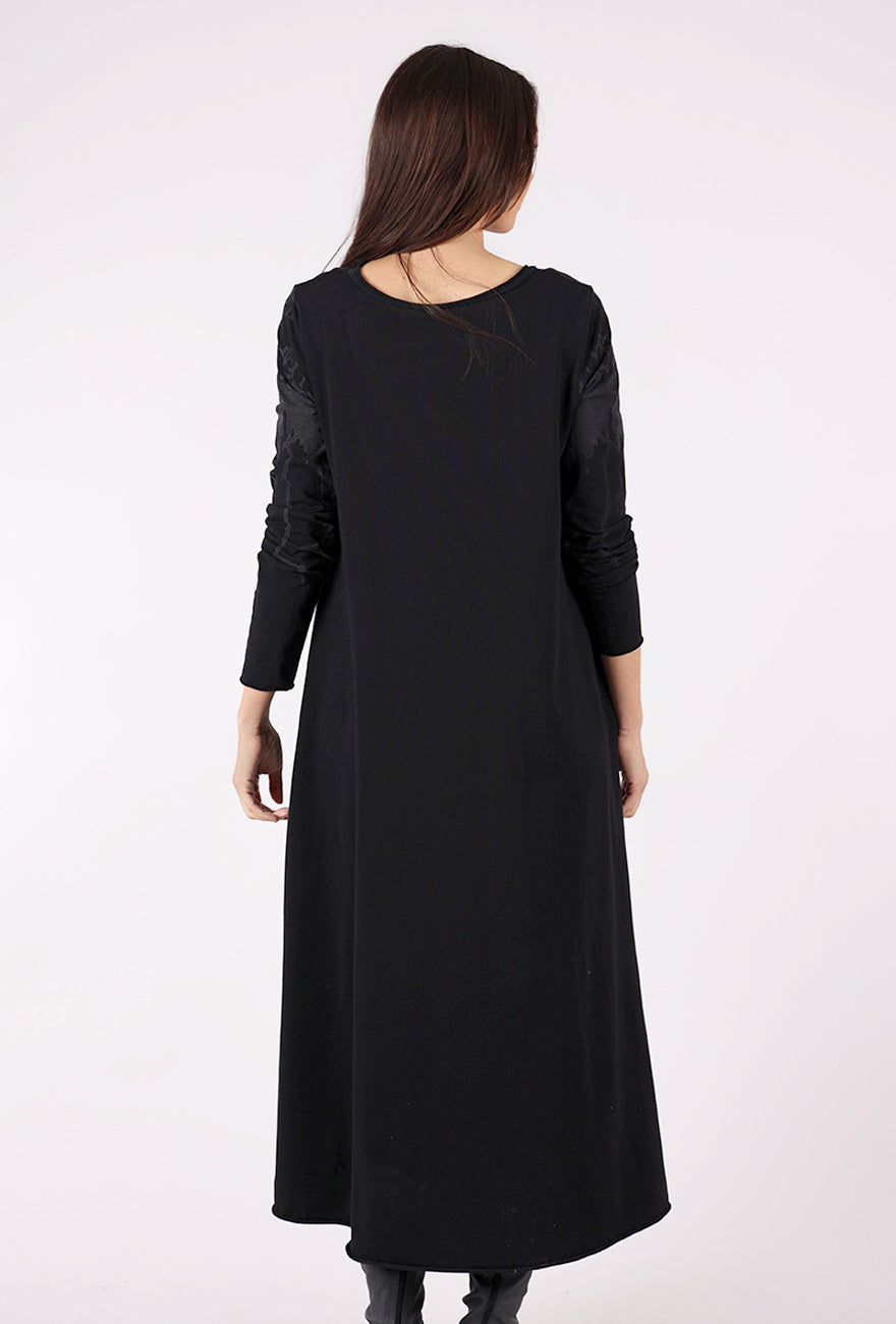 Luukaa Lilith Drip Dress, Ink Black