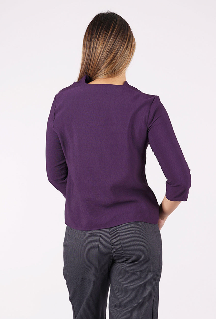 Niche Rayon Cowl Top, Aubergine