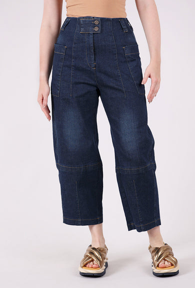 Lurdes Bergada Double Button Barrel Denim, Blue