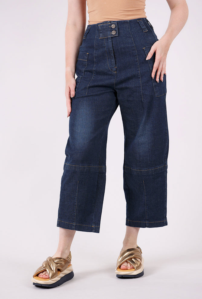 Lurdes Bergada Double Button Barrel Denim, Blue