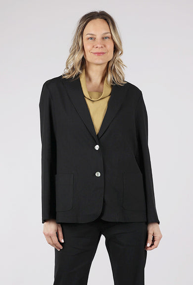 Estelle & Finn Linen Blend Blazer, Black