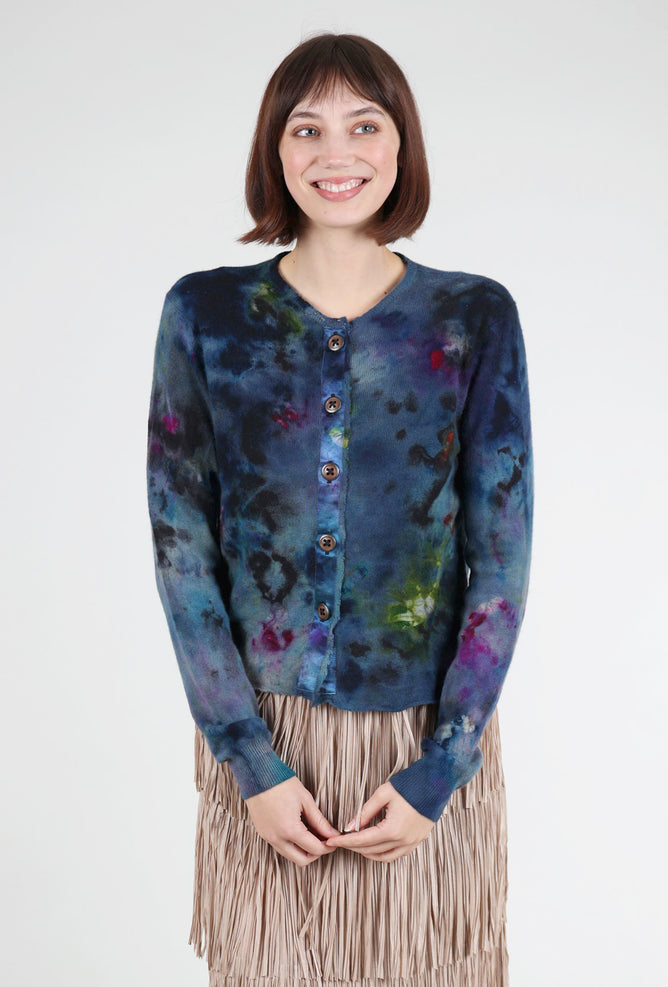 Galadriel Mattei Blossoms/Skull Decon Cashmere Relax Cardie, Midnight Multi
