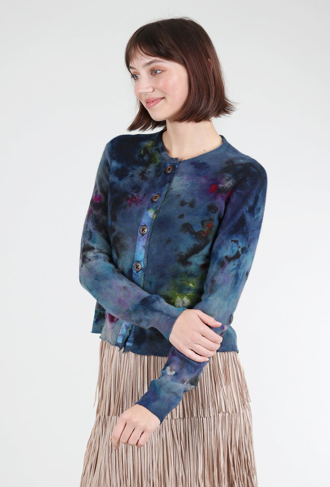 Galadriel Mattei Blossoms/Skull Decon Cashmere Relax Cardie, Midnight Multi
