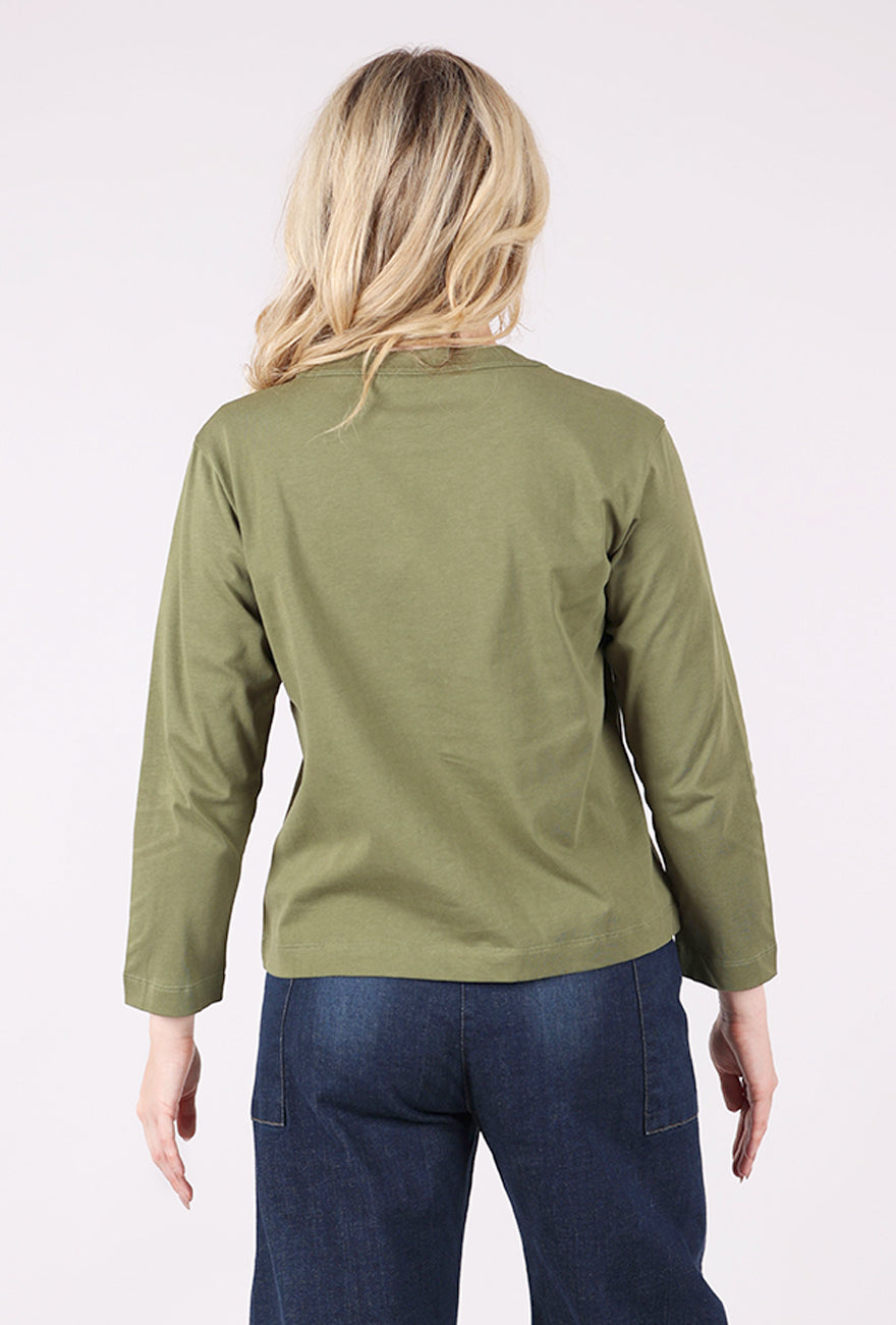 Yoshi Kondo Jazz Stitched Knit Top, Green