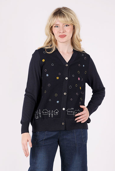 Yoshi Kondo Norway Cardigan, Navy