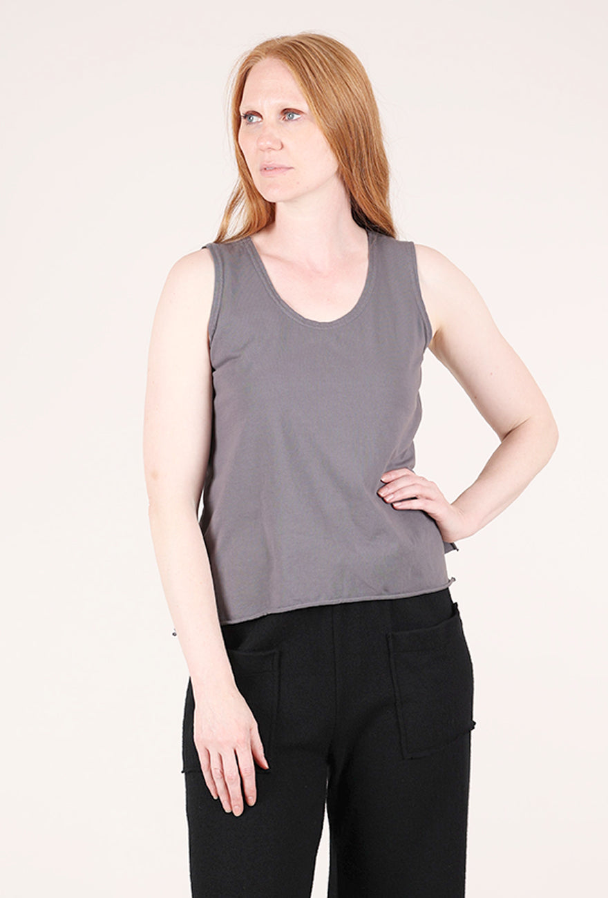 Cynthia Ashby Ideal Knit Tank, Charcoal