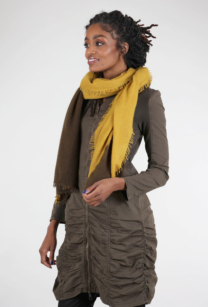 Alessandro Aste Felted Cashmere Scarf, Ochre/Brown