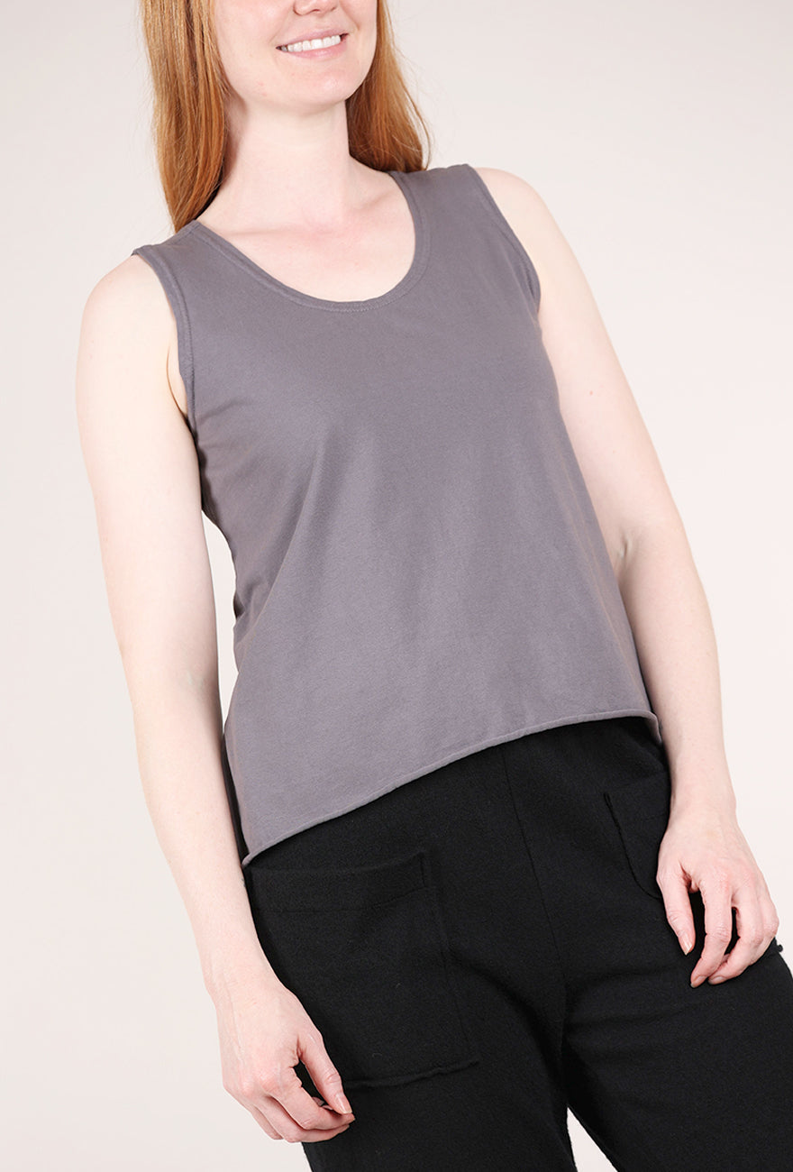 Cynthia Ashby Ideal Knit Tank, Charcoal