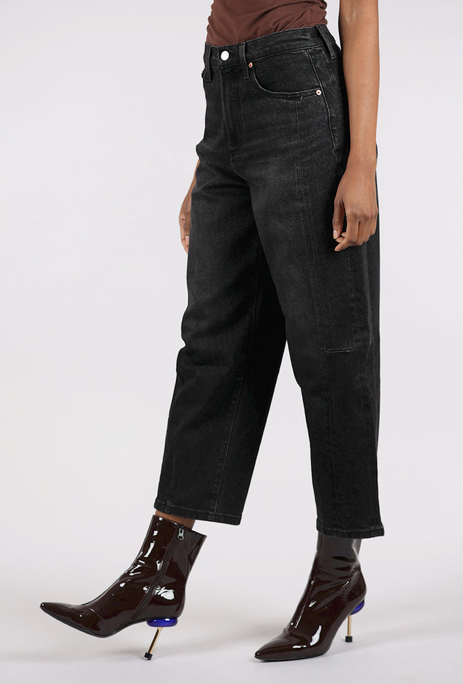 Pistola Eli High-Rise Arched Leg Denim, Dark Midnight