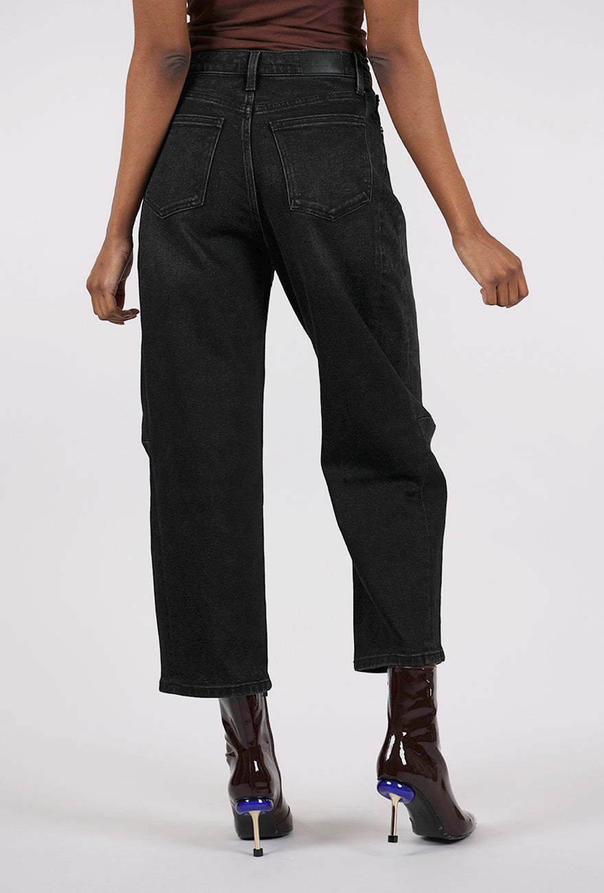 Pistola Eli High-Rise Arched Leg Denim, Dark Midnight