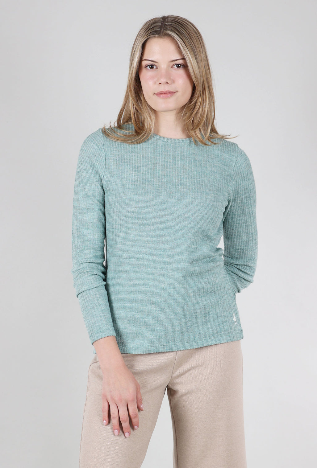 Smartwool Thermal Rib Crew, Arctic Green Heather