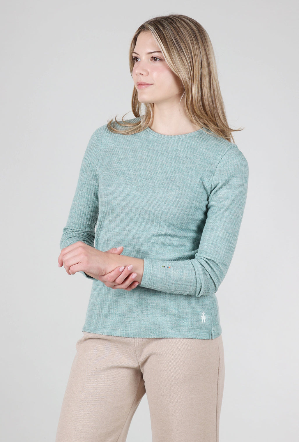 Smartwool Thermal Rib Crew, Arctic Green Heather