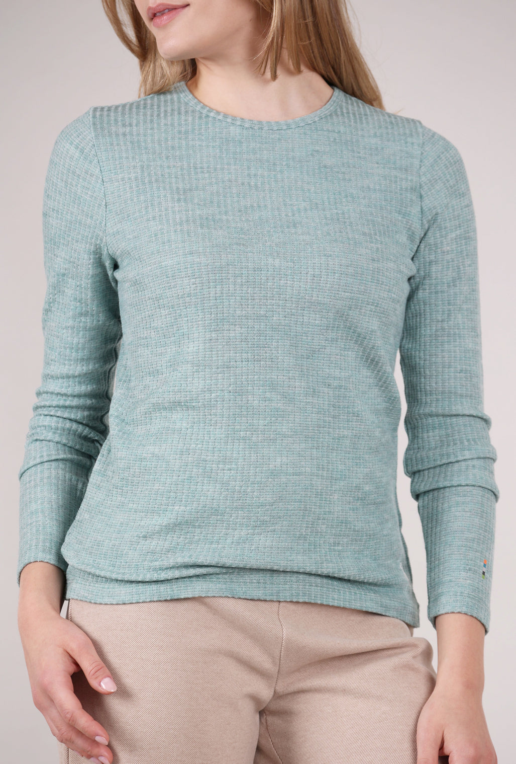 Smartwool Thermal Rib Crew, Arctic Green Heather
