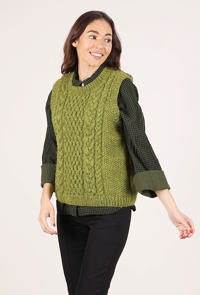 Bibico Robin Aran Vest, Chartreuse