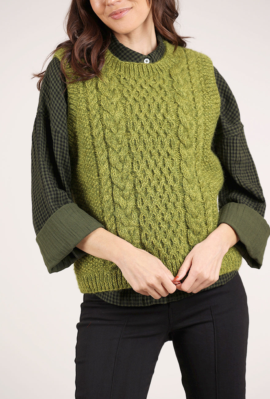 Bibico Robin Aran Vest, Chartreuse