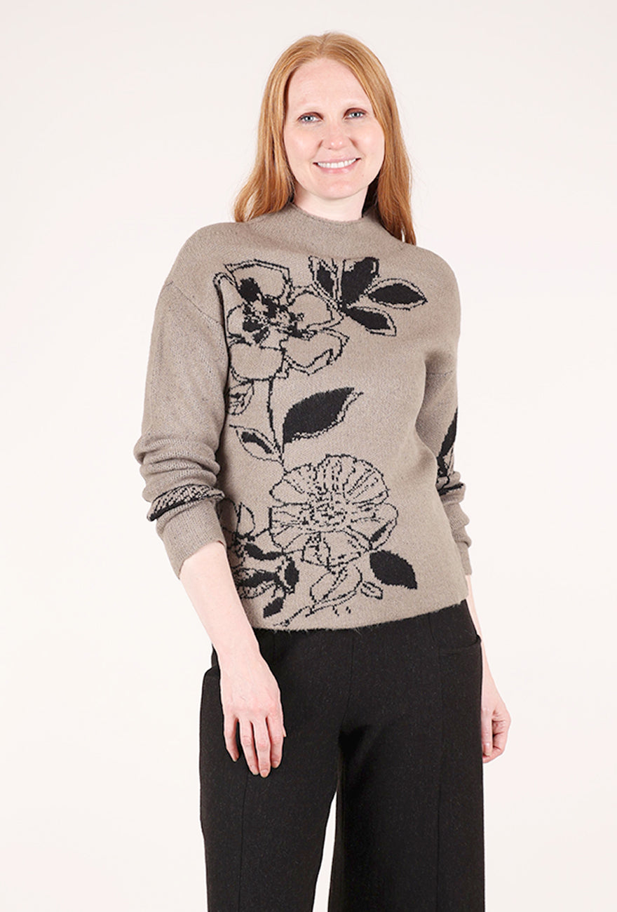 Habitat Habitat Floral Foliage Pullover, Driftwood