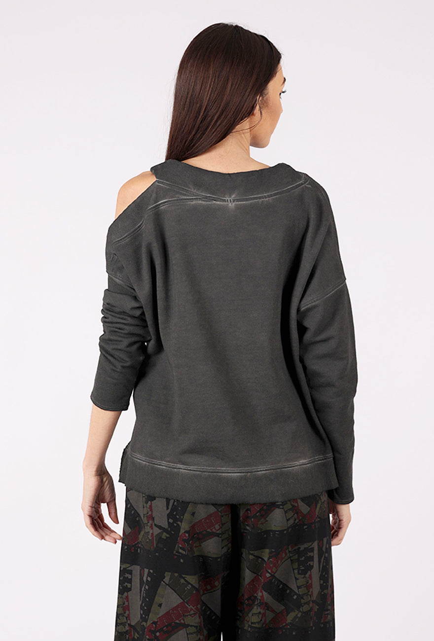 Luukaa Yara Shoulder Top, Misty Black
