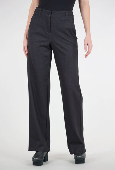 Robell Cloe Brushed Ponte Trouser, Charcoal