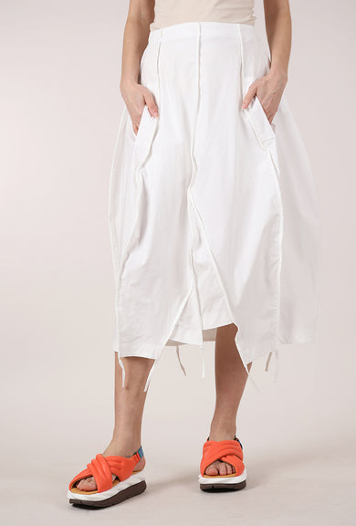 Rundholz Twill Tech Full Asym Skirt, Off White