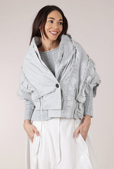 Moyuru Tattered Details Shrug, Cement