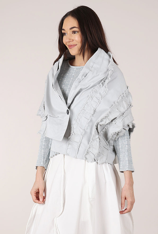 Moyuru Tattered Details Shrug, Cement