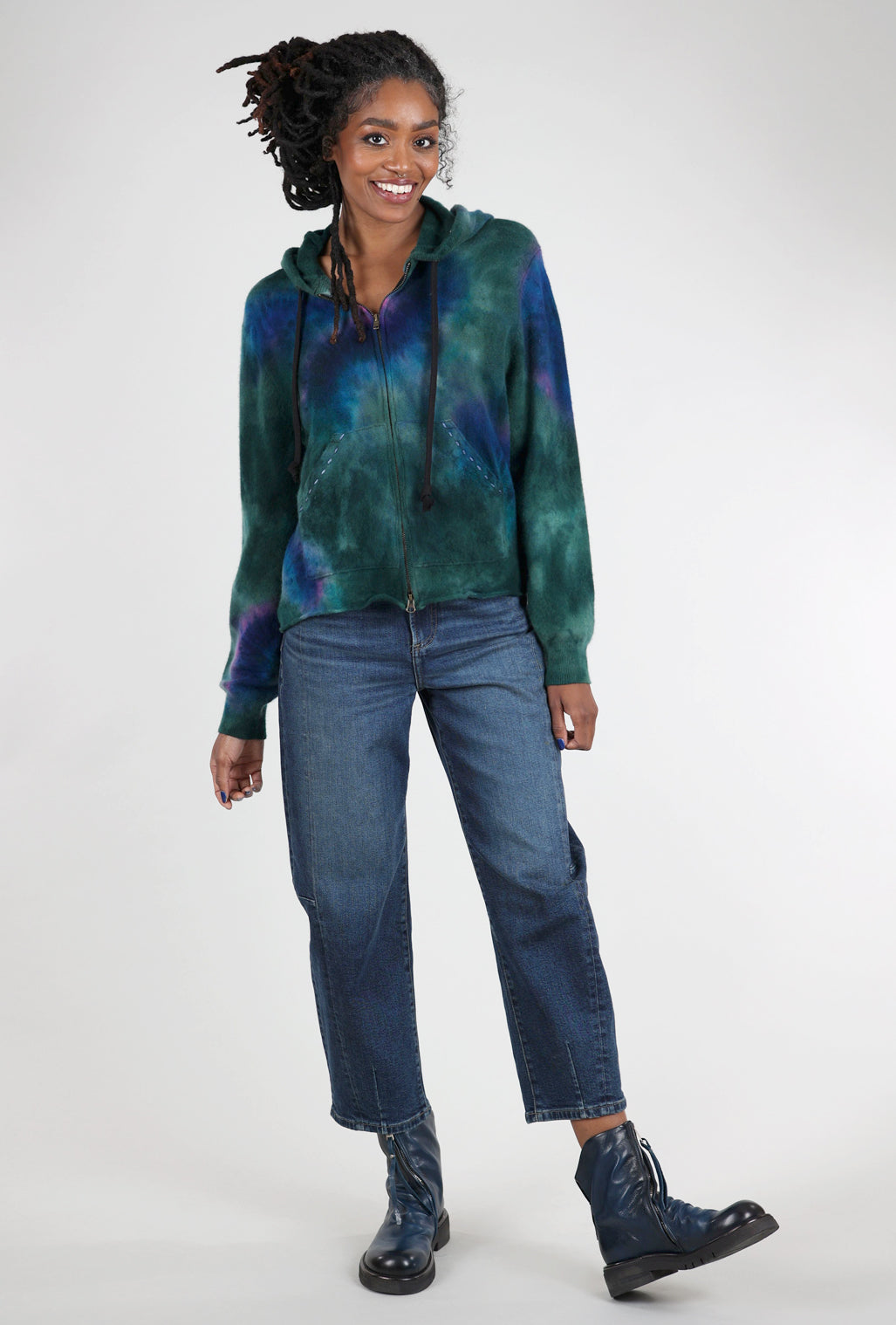 Galadriel Mattei Spirograph Oversized Hoodie, Forest/Jewel