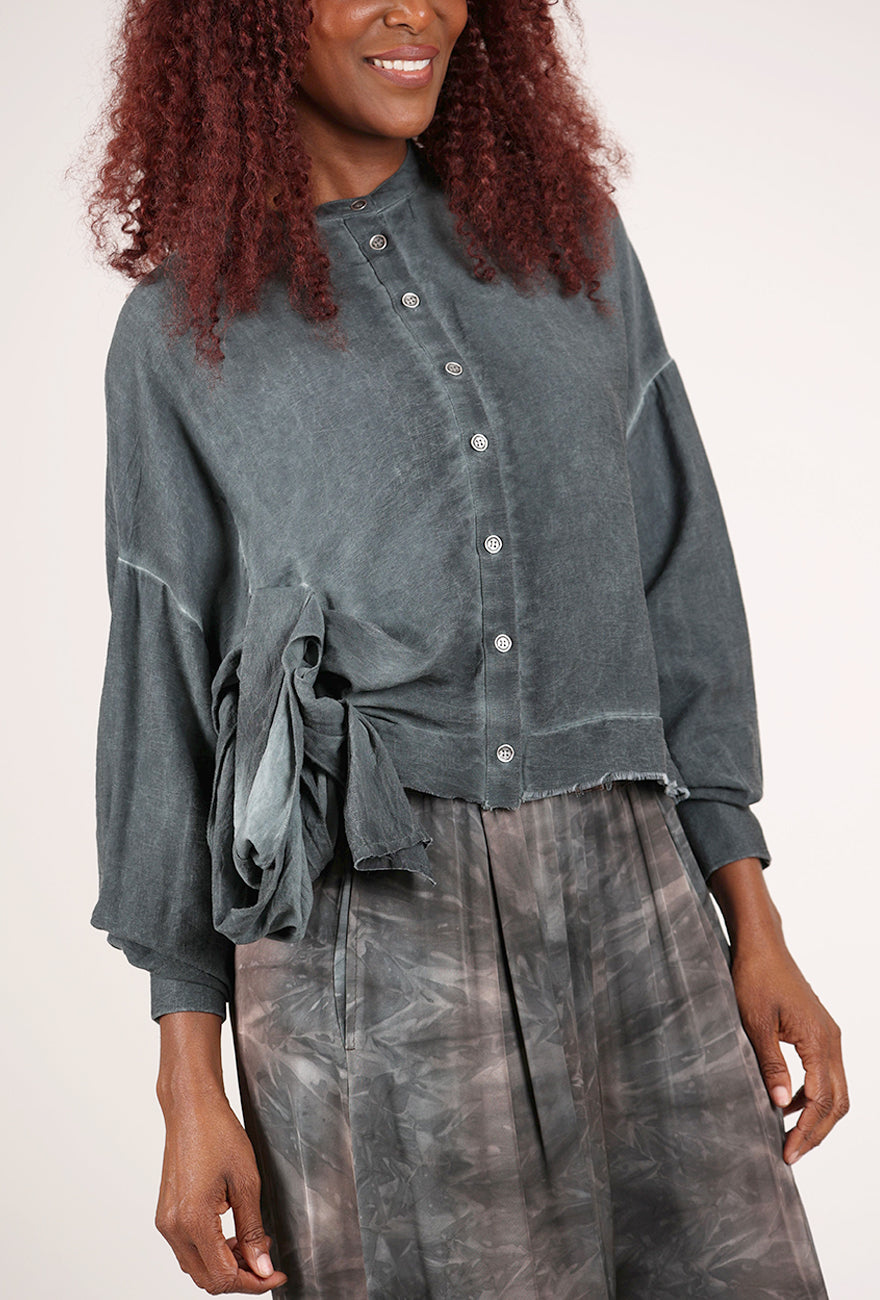 Sanctamuerte Camicia Top, Emerald