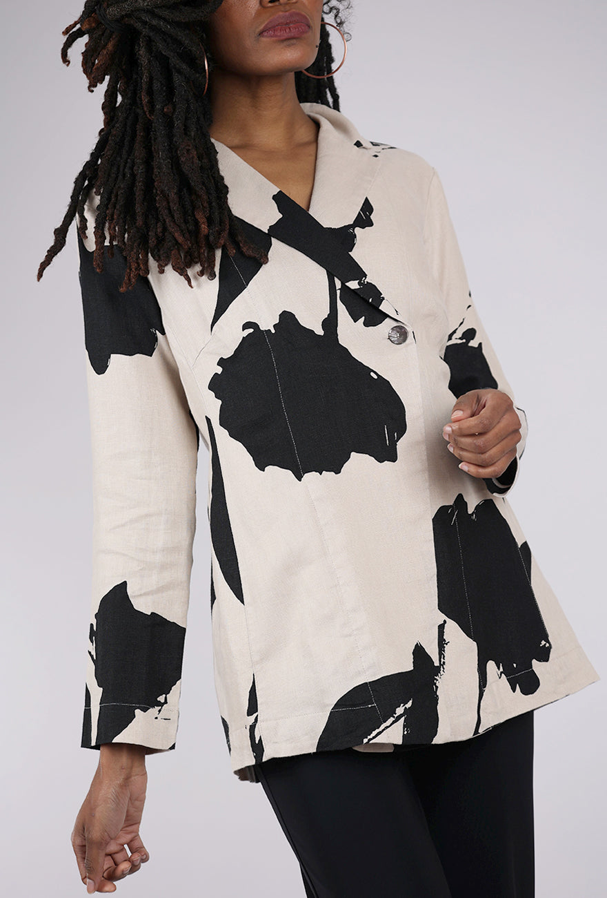 Bitte Kai Rand Shadow Blossom Jacket, Ecru/Black