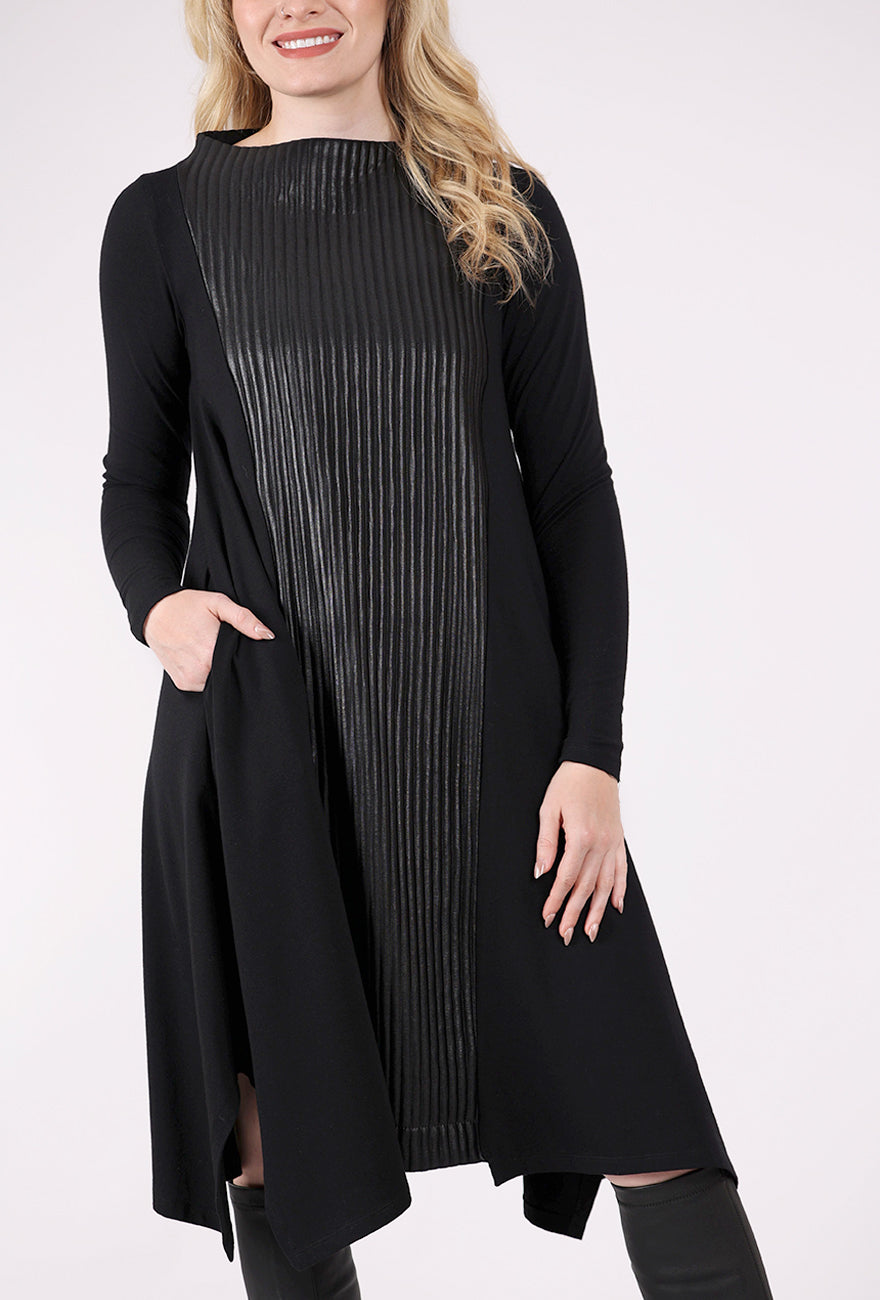 Ozai Ridged Dune Dress, Black