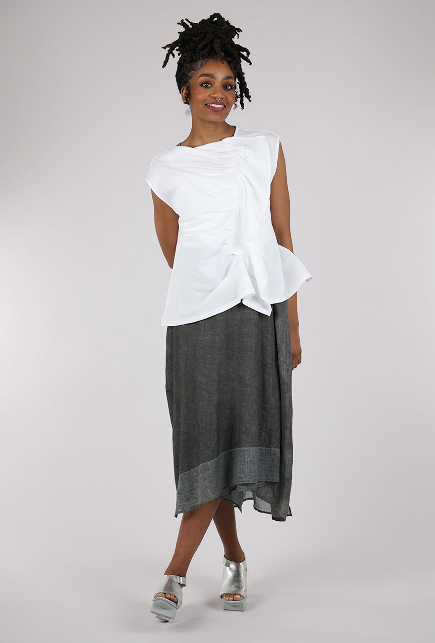 Moyuru Ruffle Layer Tank, White