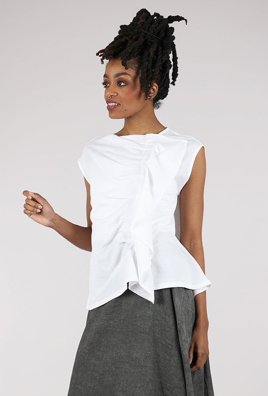 Moyuru Ruffle Layer Tank, White