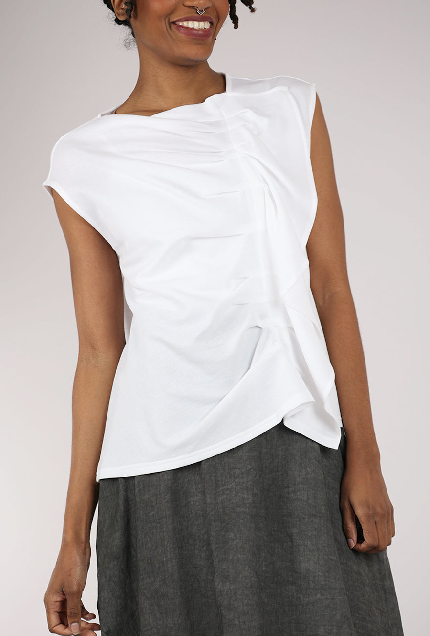 Moyuru Ruffle Layer Tank, White